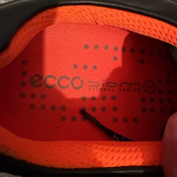 Ecco Black and Orange Men's Shoes - Picture 2 of 6